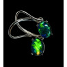 Boucles pendantes opales triplets australiennes