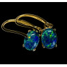 Boucles pendantes opales triplets australiennes