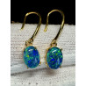 Boucles pendantes opales triplets australiennes