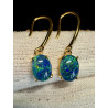 Boucles pendantes opales triplets australiennes
