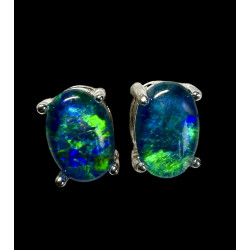 Boucles d'oreilles puces opales triplets australiennes