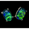 Boucles d'oreilles puces opales triplets australiennes