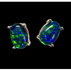 Boucles d'oreilles puces opales triplets australiennes
