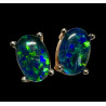 Boucles d'oreilles puces opales triplets australiennes