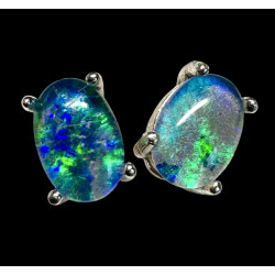 Boucles d'oreilles puces opales triplets australiennes