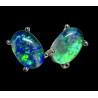 Boucles d'oreilles puces opales triplets australiennes